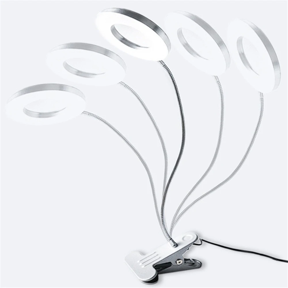 Clip Table Lamp LED Tattoo Light Portable Permanent Makeup Eyebrow Eyeliner Manicure Light USB Adjustable Cold White Desk Light