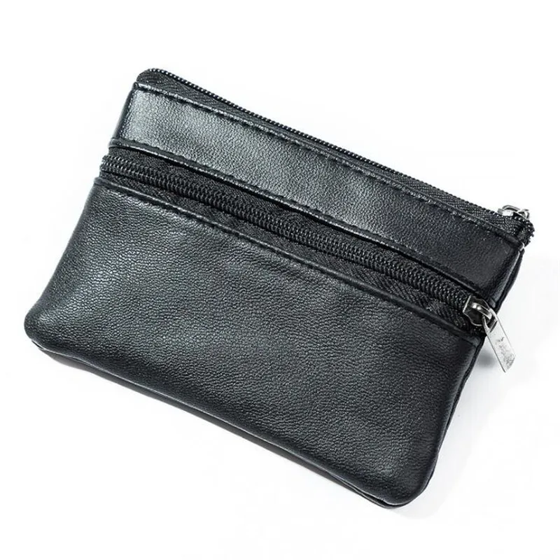 Women Men Coin Purse Coin Wallet Change Bag Zipper Money Bags Children Mini Wallets Leather Key Holder