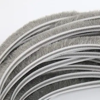 

10M 5mm x 8mm aluminum sliding door window gap nylon pile brush seal strip dustproof weatherstrip