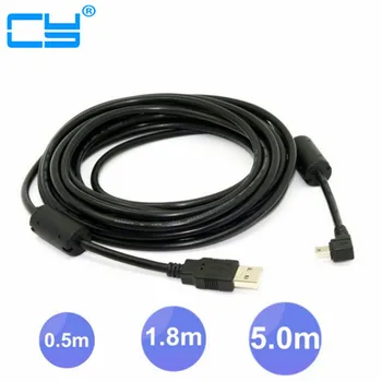 

USB 2.0 Male to Mini USB Left & Right Angled 90 Degree Cable 0.5m 1.8m 5m 50cm 180cm for Camera MP4 Cell Phone Tablet Smartphone