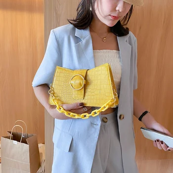 

Alligator Shoulder Bags Lady Elegant Chain Classic Elegant Crossbody Shoulder Bag Crossbody PU Leather Women Handbags
