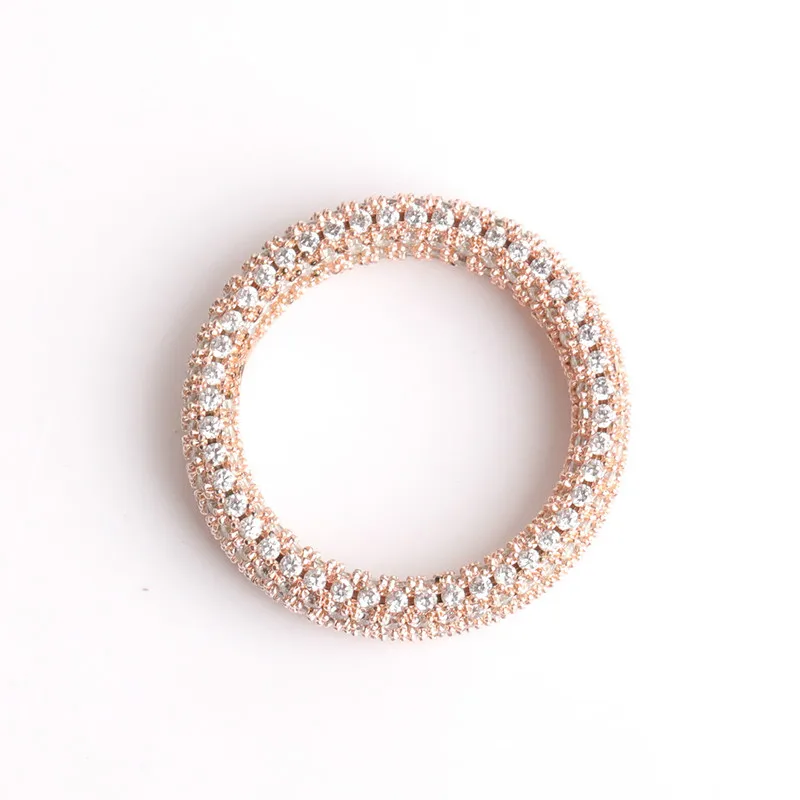 Cubic Zirconia Hip Hop Gold Plated Ring for Men