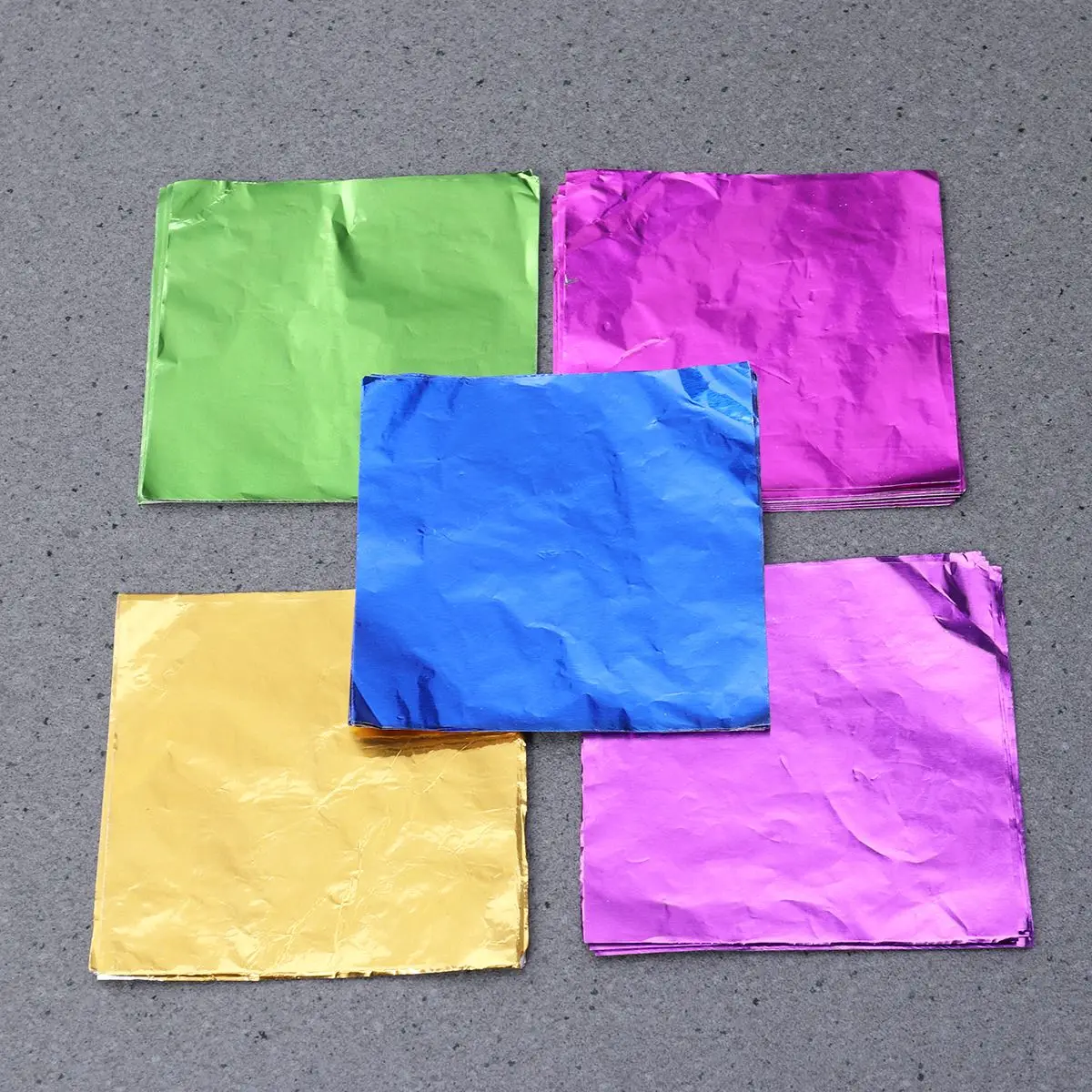 500pcs 10x10 см Еда-Класс алюминиевый Фольга Бумага упаковочная Бумага для упаковки шоколадные конфеты Бомбочки для ванны подарочная упаковка