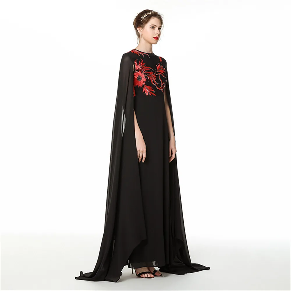black evening cape