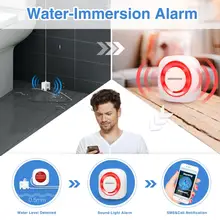 Best Price KOOCHUWAH Smart Water Leakage Protection Sensor GSM Wireless Flood Sensor Aqua Auto Call SMS Water Detectors Security for Home