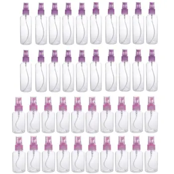 

40Pcs Transparent Empty Spray Bottles Plastic Mini Refillable Container Empty Cosmetic Containers 100Ml & 50Ml