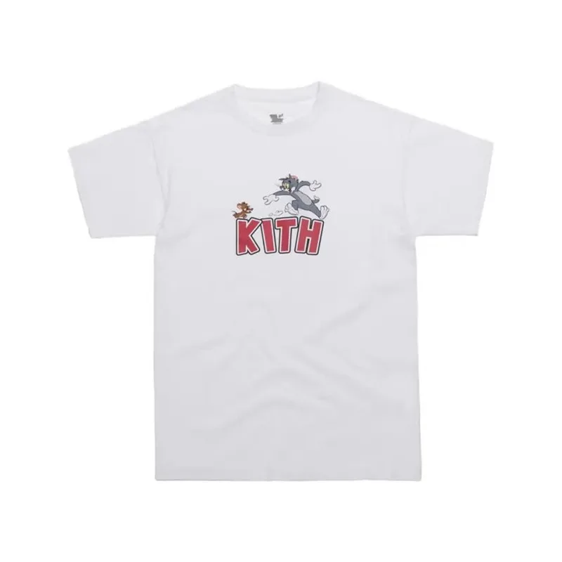 Футболка Kith Новинка 2019 мужские и женские Футболки Tom Jerry качественная хлопковая