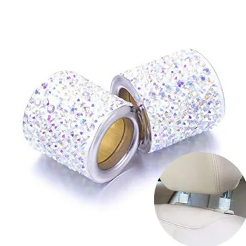 

Car Headrest Collars Rings Decor Bling Crystal Diamond For Car SUV Truck Interior Decoration Car Headrest Collars Rings 1PC