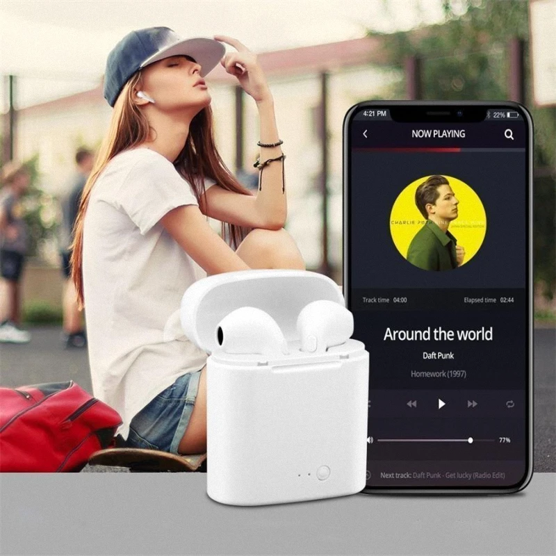 I7S TWS Bluetooth Беспроводные наушники гарнитуры наушник с микрофоном Магнитная