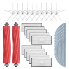 

For Roborock S7 T7S HEPA Accessory of Filter Detachable Rubber Main Brush/Cover Mop Cloth Side Brush Vacuum Cleaner Part