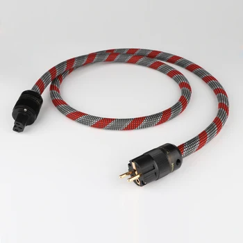 

HI-end EU Power Cord HIFI Audiophile schuko AC Power cord with Gold-plated European plug for amplifier and player