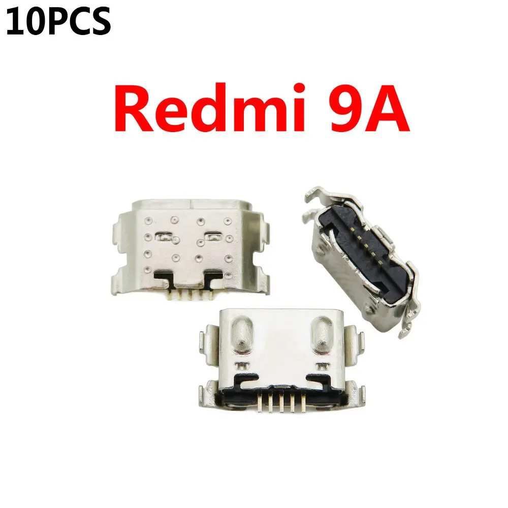 

10 шт., разъем Micro USB для Xiaomi Redmi 9A