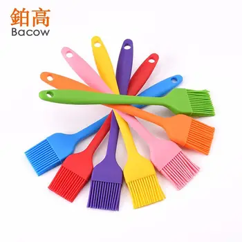 

21 Cm Small One-piece Handle Silica Gel Brush Baking Tool High-temperature Resistant BBQ Barbecue Silica Gel sao zi