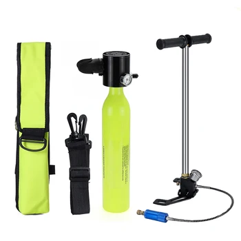 

0.5L Portable Mini Scuba Oxygen Cylinder Air Tanks Diving Equipment For Snorkeling Underwater Breathing Pump and Respirator Bag