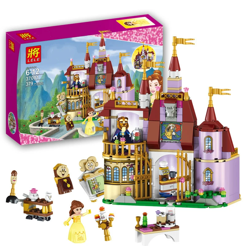

Compatible with Legoinglys Friends 37001 Beauty and The Beast Princess Belle's Enchanted Castle Model Building Blocks Girl Toys