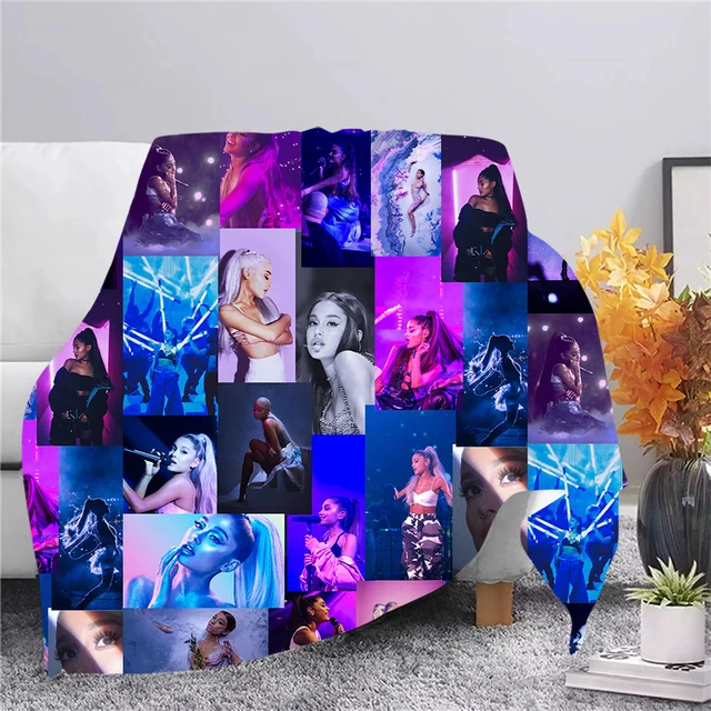 CLOOCL Star Singer Ariana Grande Flannel Blanket 3D Print 1