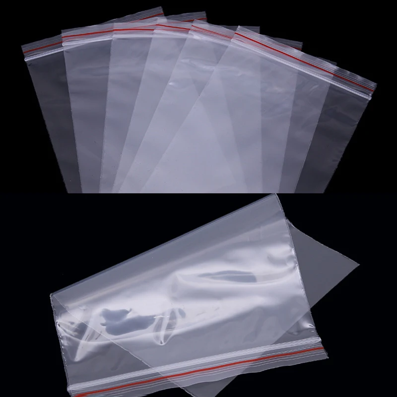 100/200/300 шт. пакеты с застежкой zip lock мешок молнией яркого цвета Многоразовые