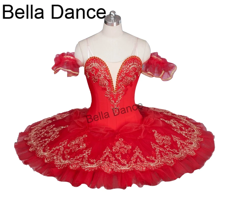 Red Flower Fairy Romance La Esmeralda Professional Ballet Tutu Costume Girls Kids Ballerina Sugar Plum Fairy TutuBT9046B