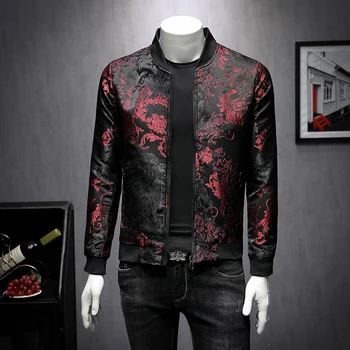

2020 Hot Sale Men's Flower Jacket Retro Business Aviator Jacket Men's Jacket Windbreaker Men's High Quality Jacket Jacket 5XL4XL