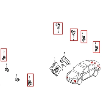 

2 Pcs PDC Parking Sensor for 2016-2017 Honda Accord 39680-T0A-R11/R01