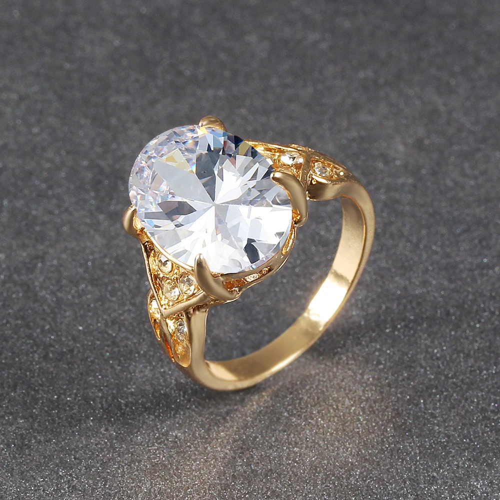 Женское кольцо, разработанное специально для женских колец, модное очаровательное кольцо, AAA, в форме яйца, циркон, элегантное кольцо для девушки, подарок - Цвет основного камня: Розовый