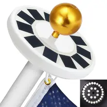 2 Вт 32 светодиодный уличный фонарь на солнечных батареях для кемпинга, флагшток, верхний свет, водонепроницаемый светодиодный ночник для палатки, Автоматическое включение/выключение, энергосбережение