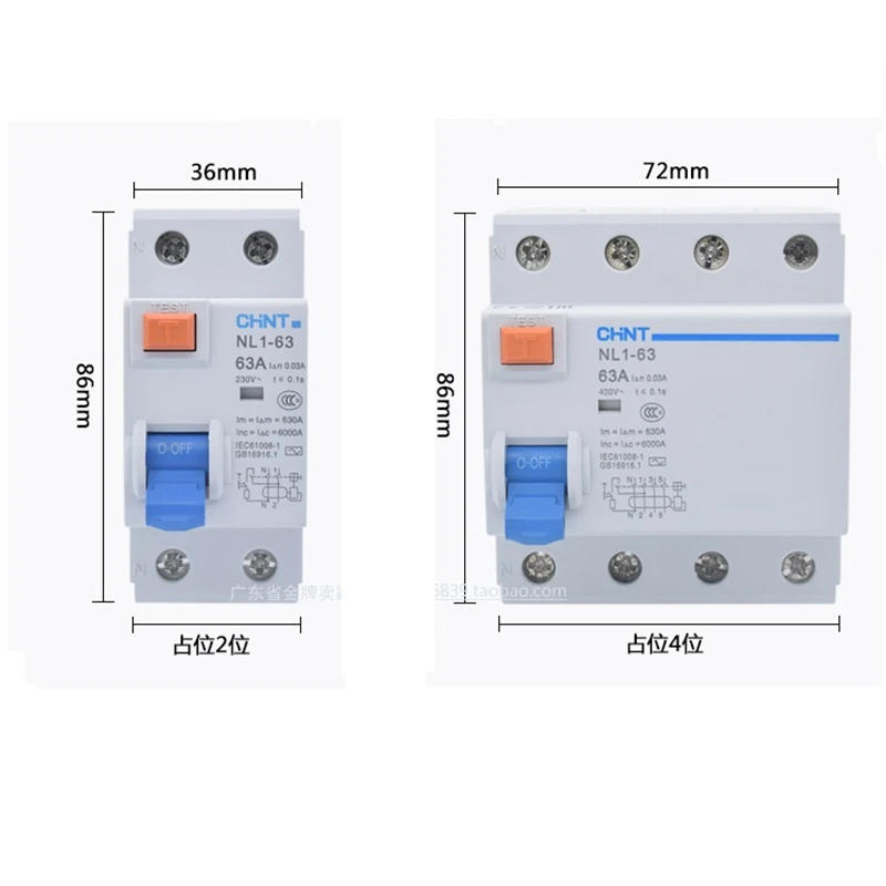 CHINT NL1-63 1P + N 2P 3P + N 4P 63A 40A 25A 30MA FI-SCHUTZSCHALTER 50HZ/ Thermomagnetic elektromagnetische leckage fehlerstrom schutz CE