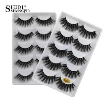 

100 boxes 5 pairs 3d Eyelash natural mink eyelashes with private logo fluffy dramatic false eye lashes maquiagem 3d mink cilios