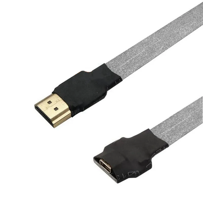 Ультратонкий HDMI кабель Micro мама мини FPC плоский анти помех Мультикоптер