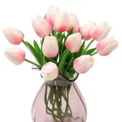 Материал Pu маленький искусственный цветок реалистичный сенсорный тюльпан цветок украшение дома украшение в виде свадебного букета