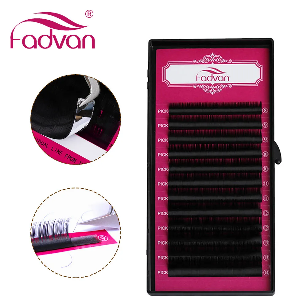 Individual-Eyelashes Eyelash-Extension Makeup-Tools Curl Synthetic-Lashed Silk False