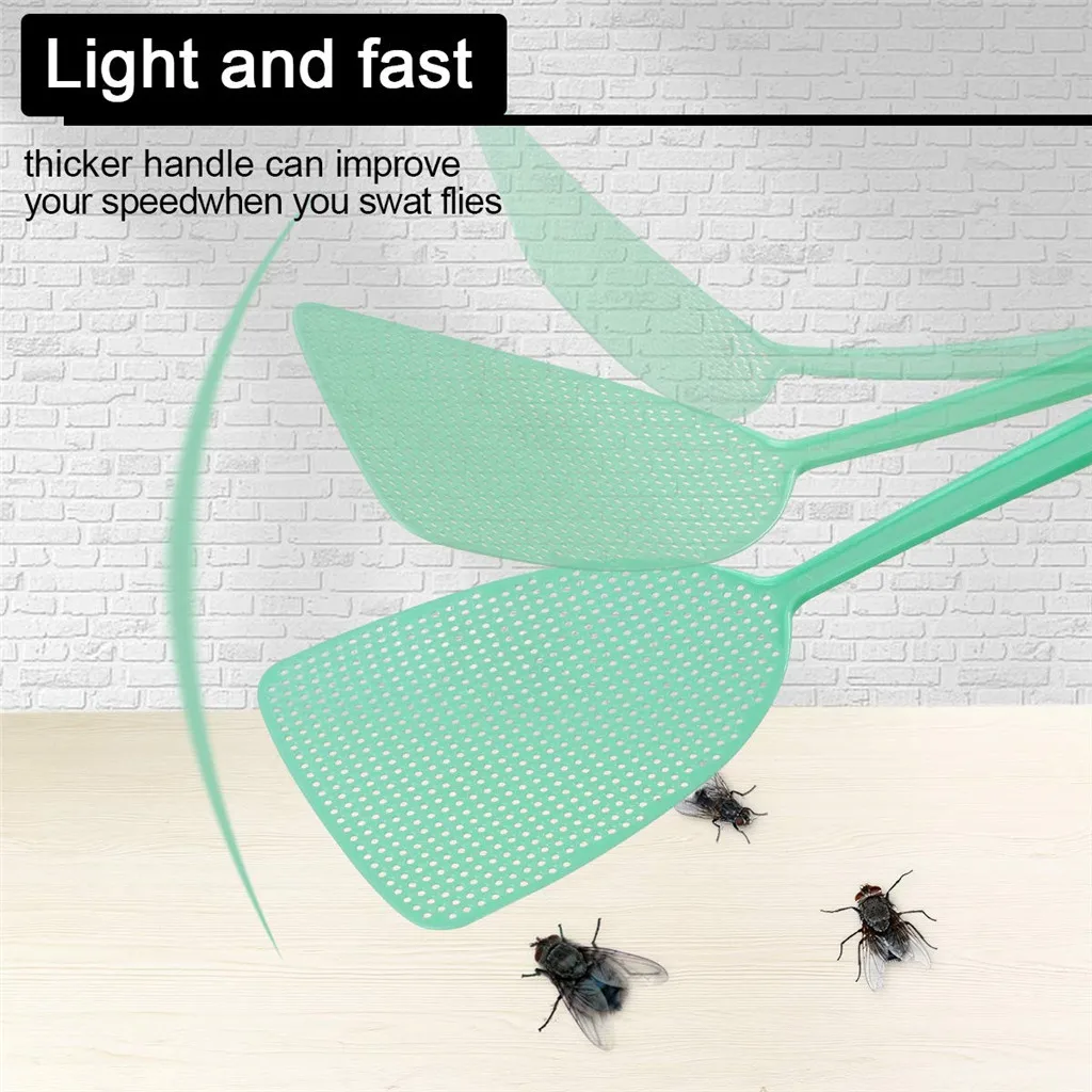 

4 pc Portable Pest Control Tools Plastic Fly Swatter Manual Swat Mosquito Pest Control with Long Handle Pest Swatter#p9