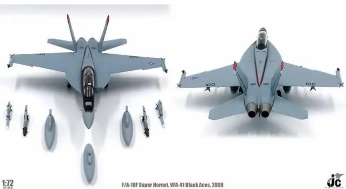 JC Крылья Макдоннелл Дуглас F/A-18F Super Hornet 1/72 литья под давлением модель самолета
