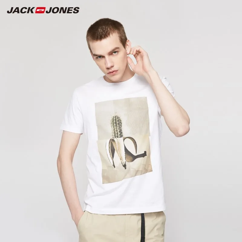 Мужская футболка с короткими рукавами и принтом JackJones | 219201527 одежда