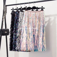 Женские юбки модные шикарные юбки женские s ночной выход сексуальные Клубные вечерние блестящая юбка с блестками эластичная юбка миди с высокой талией