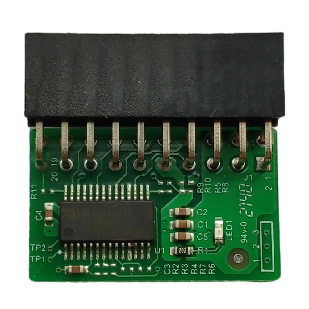 20pin TPM 2.0 LPC Security Module Board Remote Card for ASUS GIGABYTE Multi-brand Motherboard for Windows 11 Green/Black, tpm security module,security module