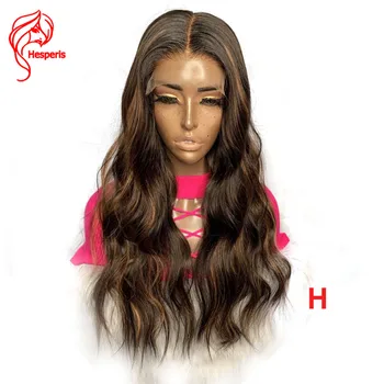 

Hesperis 180 Density Body Wave Lace Front Wigs With Baby Hair #2 Brown With #30 Indian Remy Hair 13x6 Lace Front Human Hair Wigs