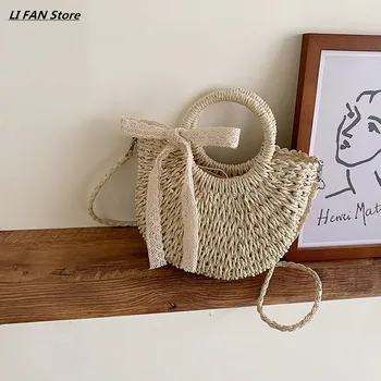 

Women's Handbag Fashion Shoulder Bag Crossbody Bags For Women Straw Bag Women's Bags Female Summer Bag Beach Bag Women's Purse