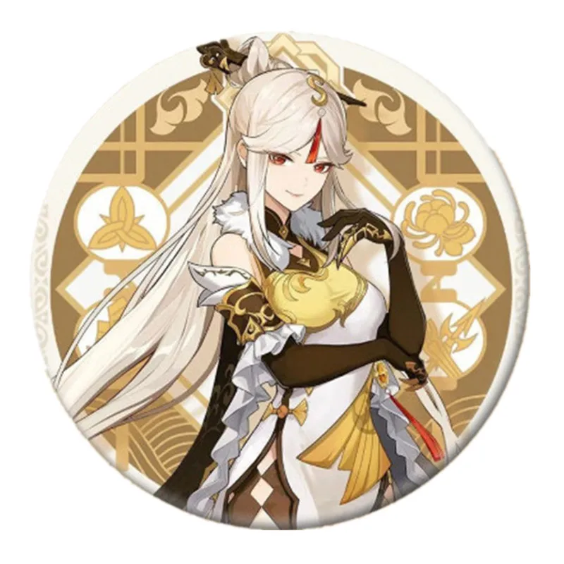 Free Shipping 58mm Online Game Genshin Impact Brooch Pin Cosplay Badge Accessories For Clothes Backpack Decoration gift