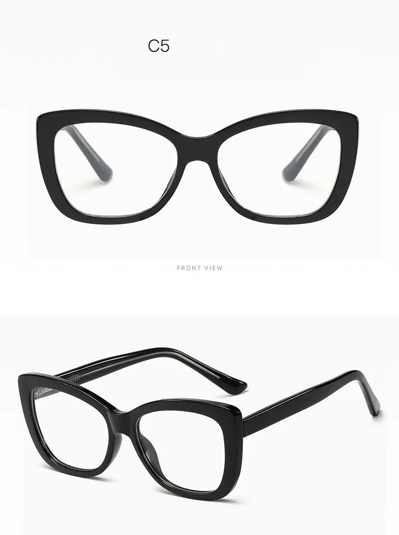 blue light blocking glasses 48335 Tr90 Plastic Titanium Cat Eye Glasses Frame Men's and Women's Optical Fashion Computer Glasses blue light glasses women