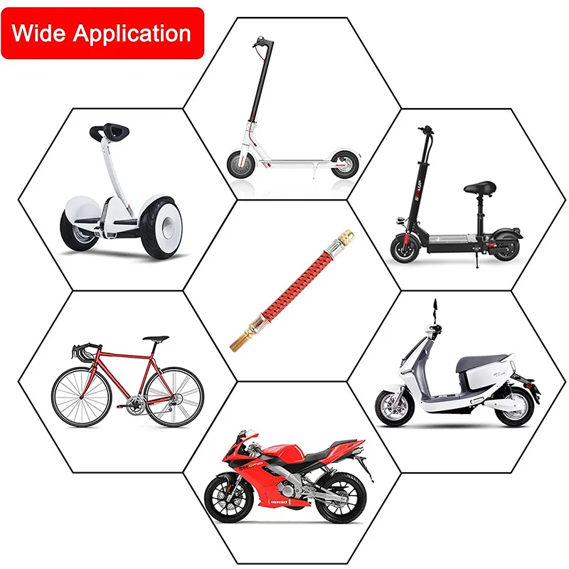 Tyre Valve Extension Adaptor Xiaomi Mijia M365 Tire Inflator Electric Scooter Air Pump Extended Nozzle Scooter Accessories