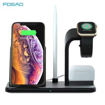 

FDGAO 3 in 1 Qi Wireless Charger Fast Charging Stand For Apple Watch iPhone 11 Pro X XS Max XR Airpods Pro For iWatch 5 4 3 2 1