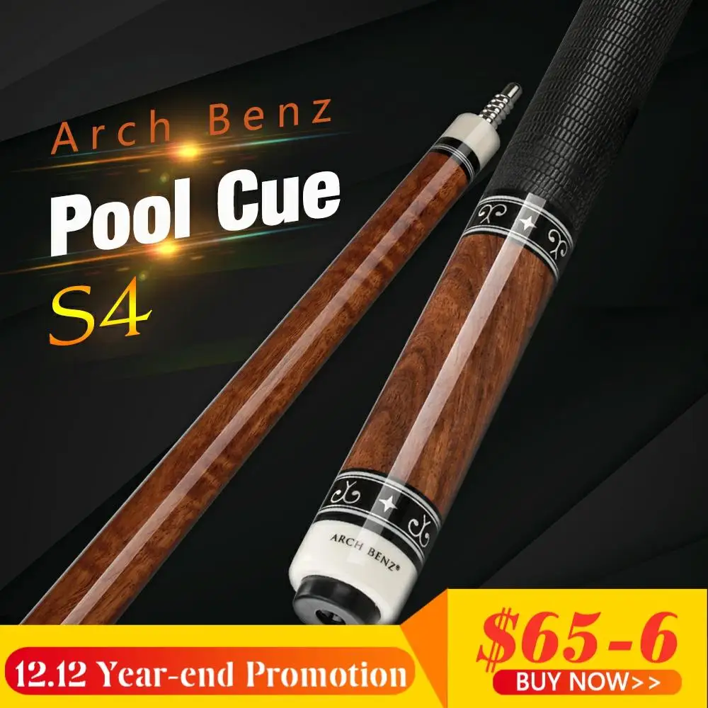

Original Arch Benz S4 Billiard Pool Cue 12.5mm Tip Professional Maple Shaft American 10 Teeth Joint Handmade Billiards Play Cue