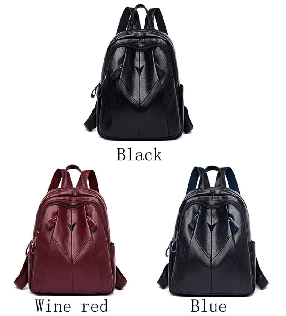 Multi-function Women Backpack High Quality Soft Leather Backpacks For Teenage Girls Shoulder Bag Travel Backpack mochilas mujer