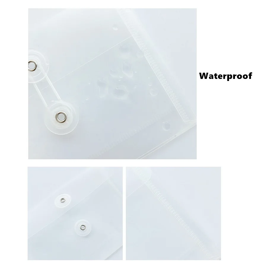 2pcs 투명 A6 파일 폴더 11*15cm 미니 크기 저장 가방 케이스 메모 메모 문서 방수 사무실 학교 A6913