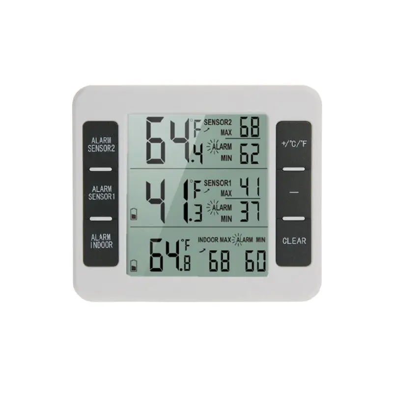 

Home Wireless Indoor and Outdoor Thermometers Electronic Wireless Refrigerator Cold Storage Thermometer