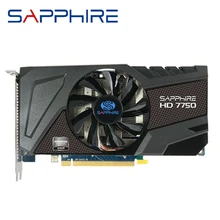 SAPPHIRE Radeon HD 7750 1 ГБ видеокарты GPU AMD HD7750 1 ГБ GDDR5 видеокарты с графическим экраном PC Компьютерная карта игры HDMI PCI-E X16 б/у