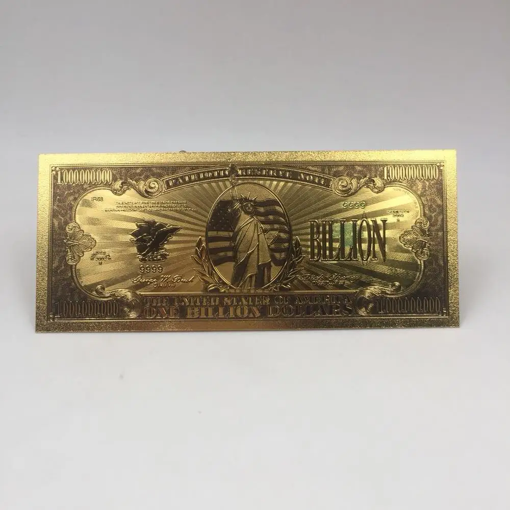 1pc $1 Million Dollar Bill Banknotes Decoration Antique Plated Gold USA Souvenir Home Decoration commemorative banknotes,gold plated banknote