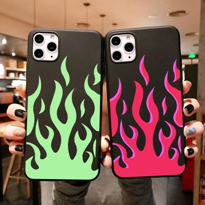 Модный чехол для телефона с изображением пламени iPhone 13 XS MAX 11 12 Pro XR 7 8 6Plus SE2020