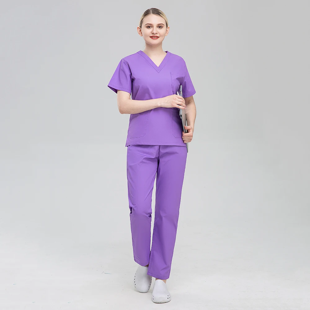 Nursing Scrubs Women Uniforms Multicolor Medical Workwear Pet Clinic Nurse Working Clothes Prices Unisex Scrubs Suits